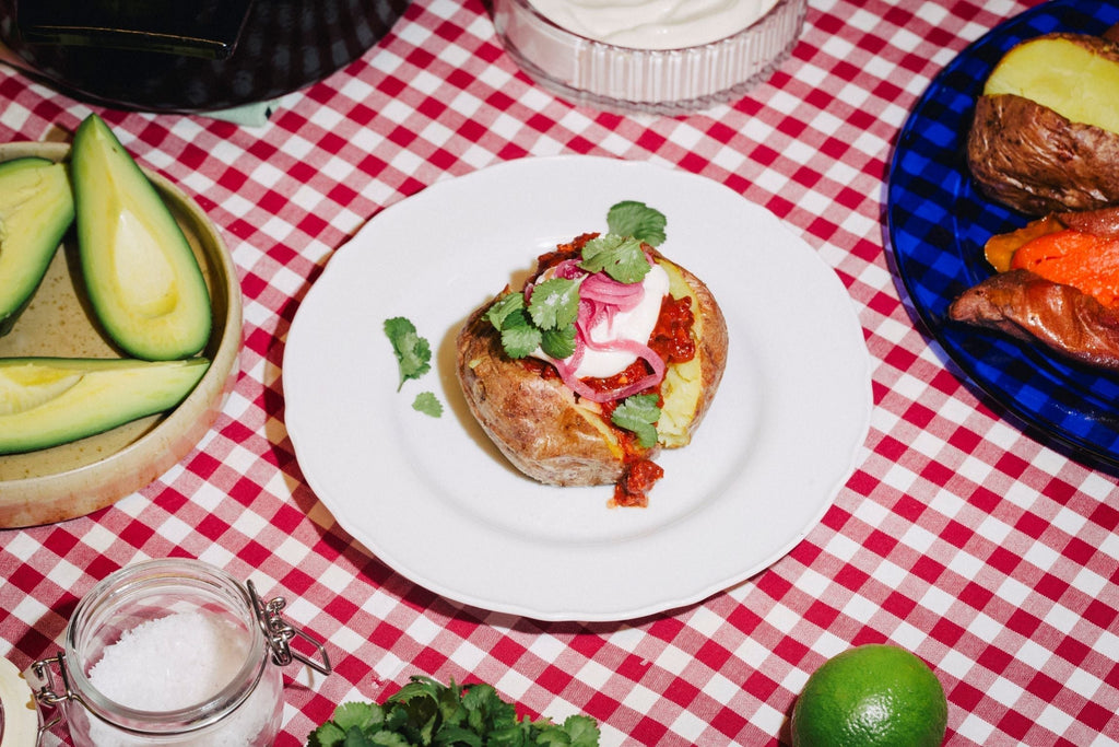 Juicy Marbles Meaty Meat Chili and Baked Potato Party Recipe