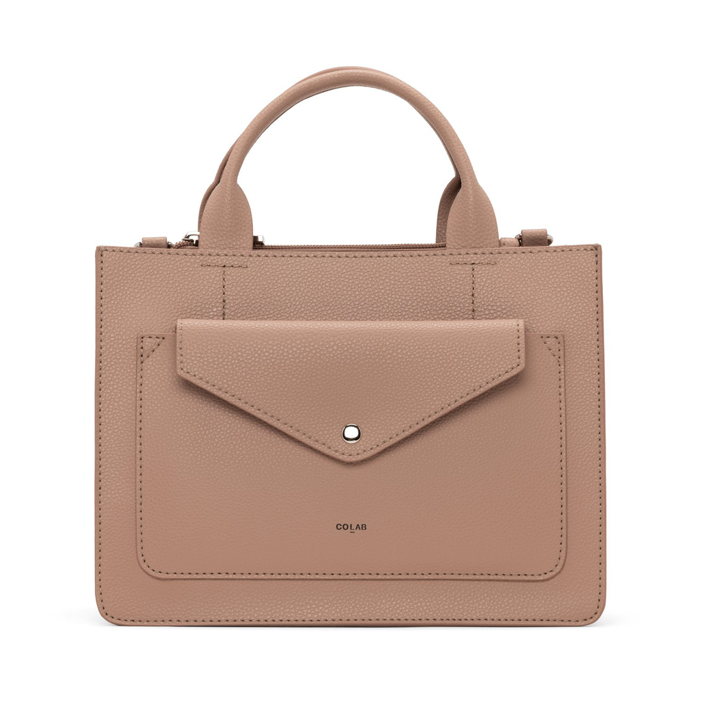 Amelie Mini Tote Crossbody Bag - Dusty Pink - Friend & Faux
